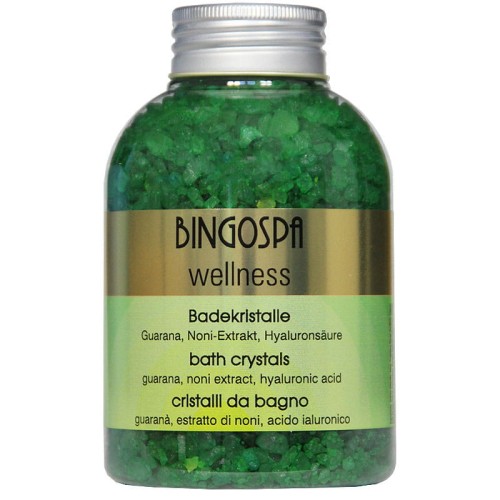 Kryształy do kąpieli  guarana, ekstrakt z noni, kwas hialuronowy BINGOSPA wellness