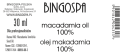 Olej makadamia 100 % BINGOSPA 30 ml