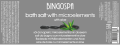 Niepieniąca Sól do kąpieli z mikroelementami i aloesem BINGOSPA