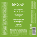 Szampon bez SLES/SLS  ze skrzypem polnym i keratyną 150 ml BINGOSPA etykieta