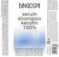 LŚNIĄCE ZDROWE WŁOSY Szamponowe serum keratynowe 100% BINGOSPA etykieta