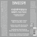 Rozjaśniający krem na noc z kwasem kojowym i askorbinowym BINGOSPA