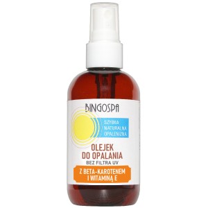 SZYBKIE NATURALNE OPALANIE Olejek do opalania z beta-karotenem i witaminą E 100 ml BINGOSPA