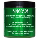 BÓL NÓG - CIĘŻKIE ZMĘCZONE NOGI Żel zielony do masażu 250 g BINGOSPA 