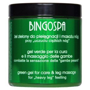 BÓL NÓG - CIĘŻKIE ZMĘCZONE NOGI Żel zielony do masażu 250 g BINGOSPA 
