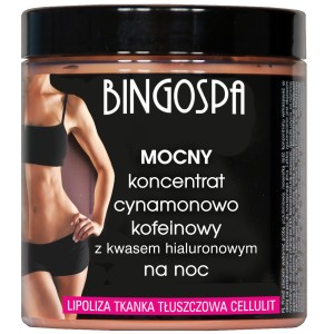 CELLULIT STOP Mocny koncentrat na noc cynamonowo-kofeinowy z kwasem hialuronowym  BINGOSPA