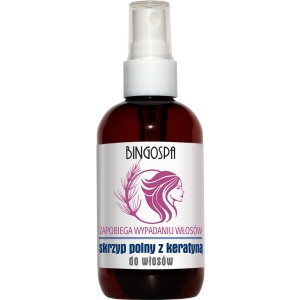 PODWÓJNA MOC Skrzyp polny z keratyną do włosów 100 ml BINGOSPA