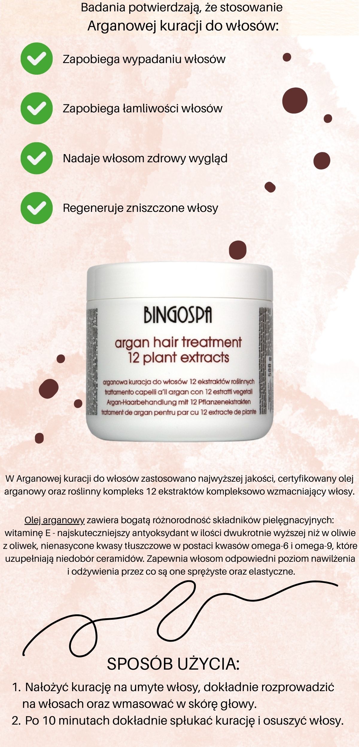 Arganowa kuracja do włosów 500 g BINGOSPA
